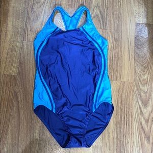 🌿 Speedo girls blue one piece bathing suit sz 20